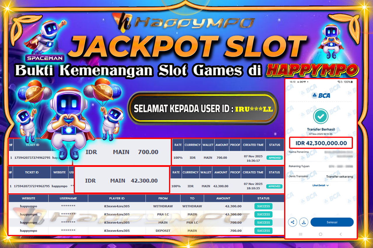 HAPPYMPO JACKPOT SLOT DRAGON HATCH Rp.42.300.000,- LUNAS